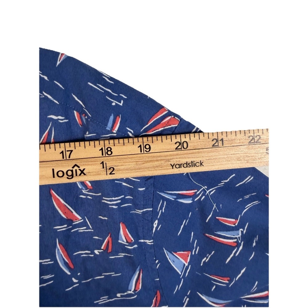 Vineyard Vines Mens XL Classic Fit Tucker Shirt Blue Short Sleeve Cotton - Picture 8 of 12